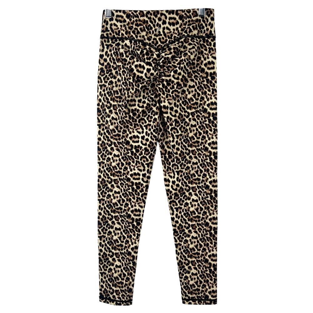ZYIA Active Brilliant Leopard Animal Print Scrunch Booty Shaping Leggings Sz 6-8 - Picture 3 of 11